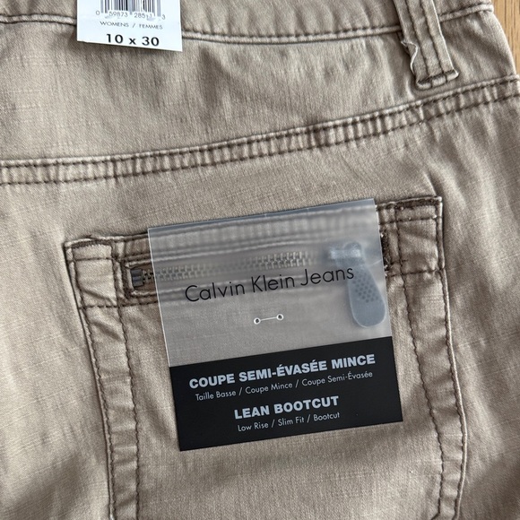 Calvin Klein Jeans Tan Boot Cut Pants - size 10 - Picture 5 of 8